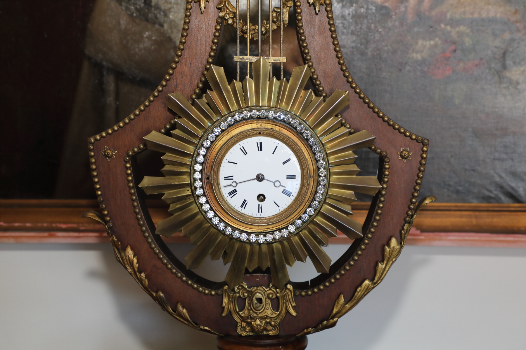 Orologio a pendolo in legno e bronzo in stile Impero - Complementi d'arredo Orologio a pendolo in legno e bronzo in stile Impero - Complementi d'arredo