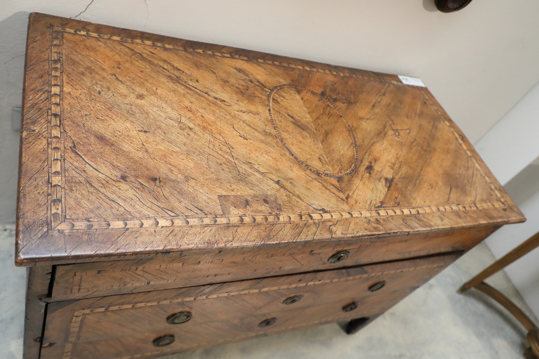 Comò italiano Luigi XVI intarsiato - Comò Comò italiano Luigi XVI intarsiato - Comò