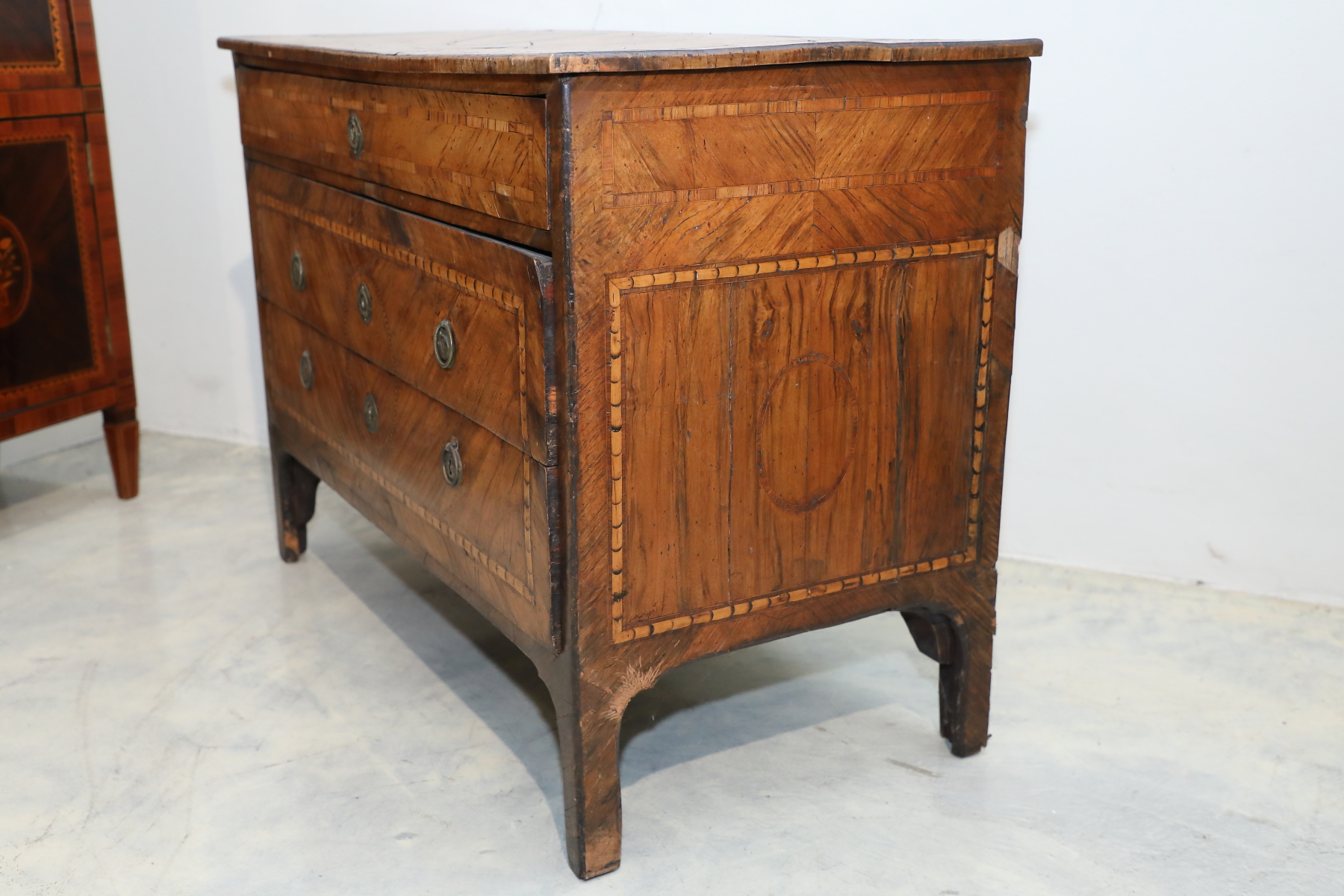 Comò italiano Luigi XVI intarsiato - Comò Comò italiano Luigi XVI intarsiato - Comò