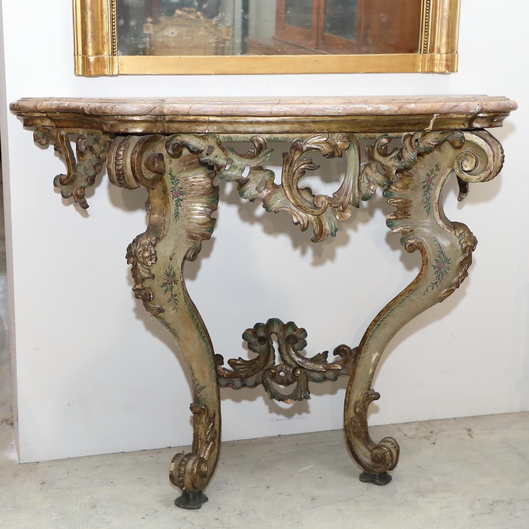 Consolle di origine italiana laccata e dipinta epoca 700 - Consolle Consolle di origine italiana laccata e dipinta epoca 700 - Consolle