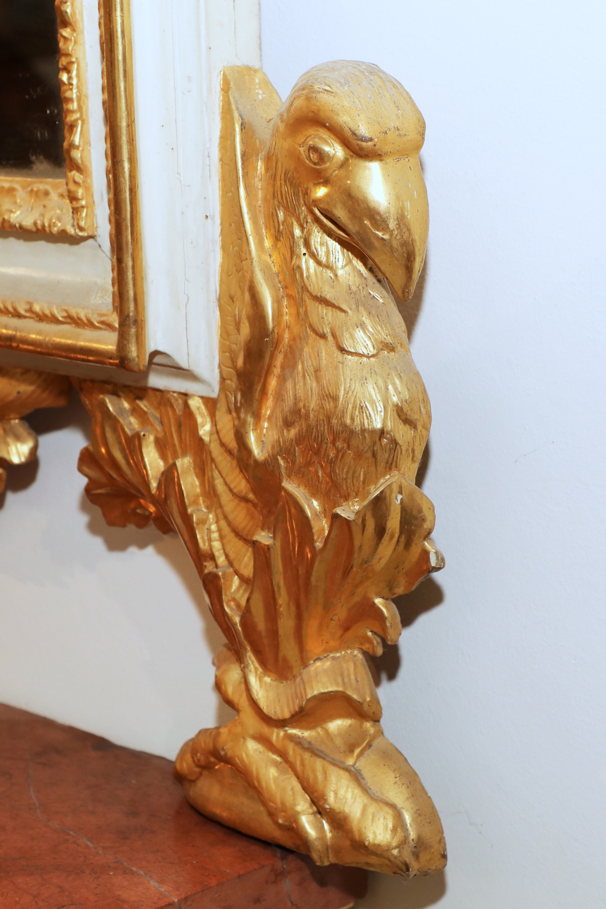 Importante coppia di consolles laccate e dorate con le  specchiere - Consolle Importante coppia di consolles laccate e dorate con le  specchiere - Consolle