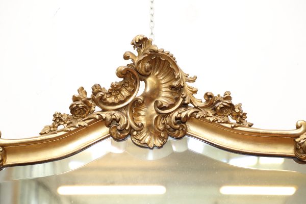 Specchiera in legno dorato a forma di nuvola con vetro molato epoca fine 800 - Specchiere