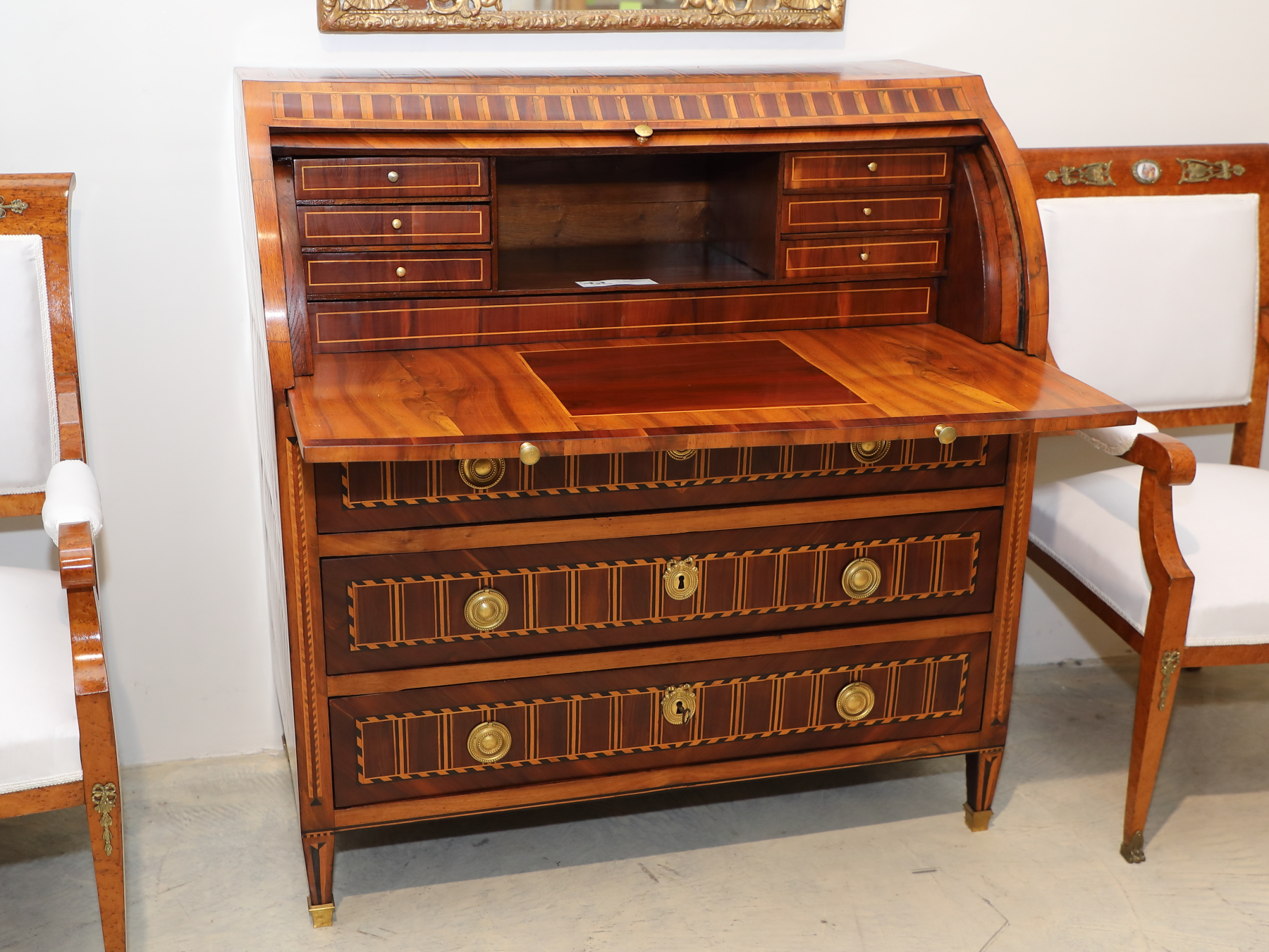 Roller flap chest with threads and inlays - Secretaires and Flap Chests Roller flap chest with threads and inlays - Secretaires and Flap Chests