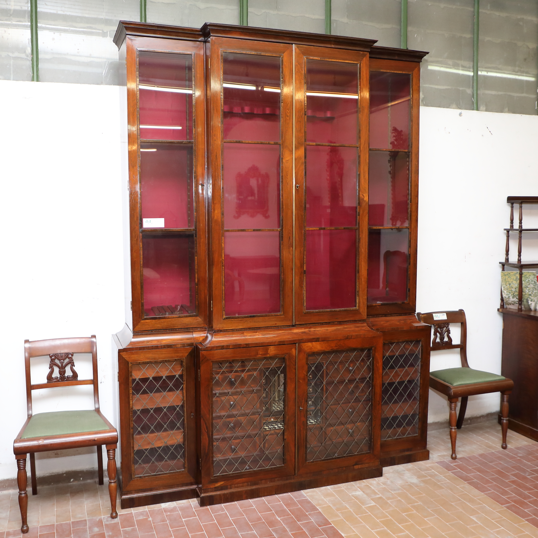 Libreria girevole in mogano tardo vittoriana - Complementi d'arredo, Librerie Libreria girevole in mogano tardo vittoriana - Complementi d'arredo, Librerie