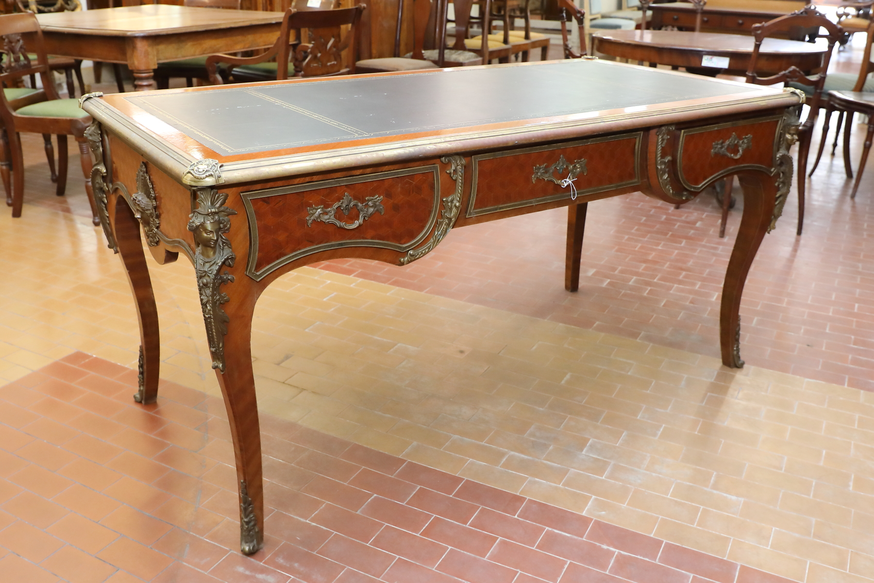 Scrivania Napoleone III con piano in pelle - Tavoli e Scrittoi Scrivania Napoleone III con piano in pelle - Tavoli e Scrittoi